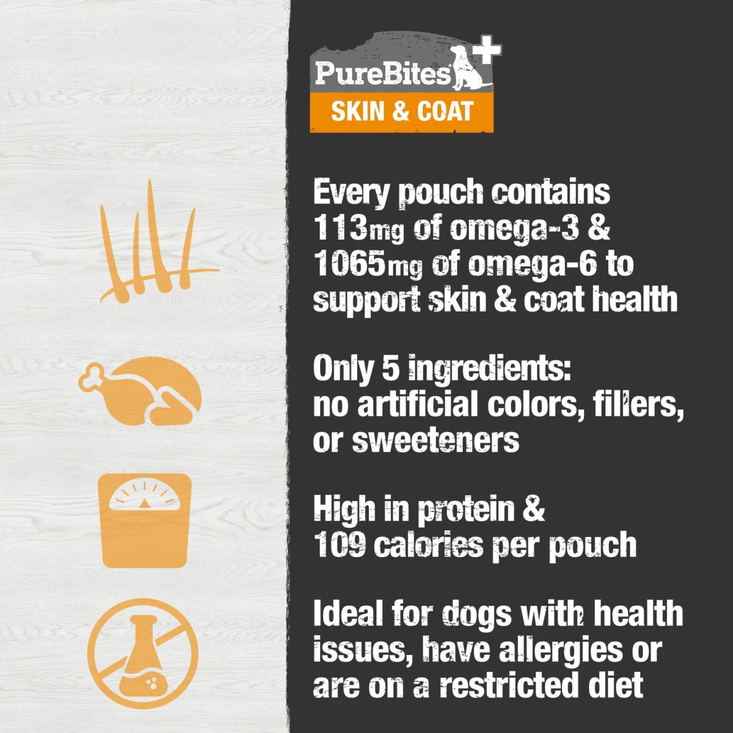 PureBites Plus Squeezables- Skin & Coat Dog Food Toppings 7 PureBites Plus Squeezables- Skin & Coat Dog Food Toppings - Image 5