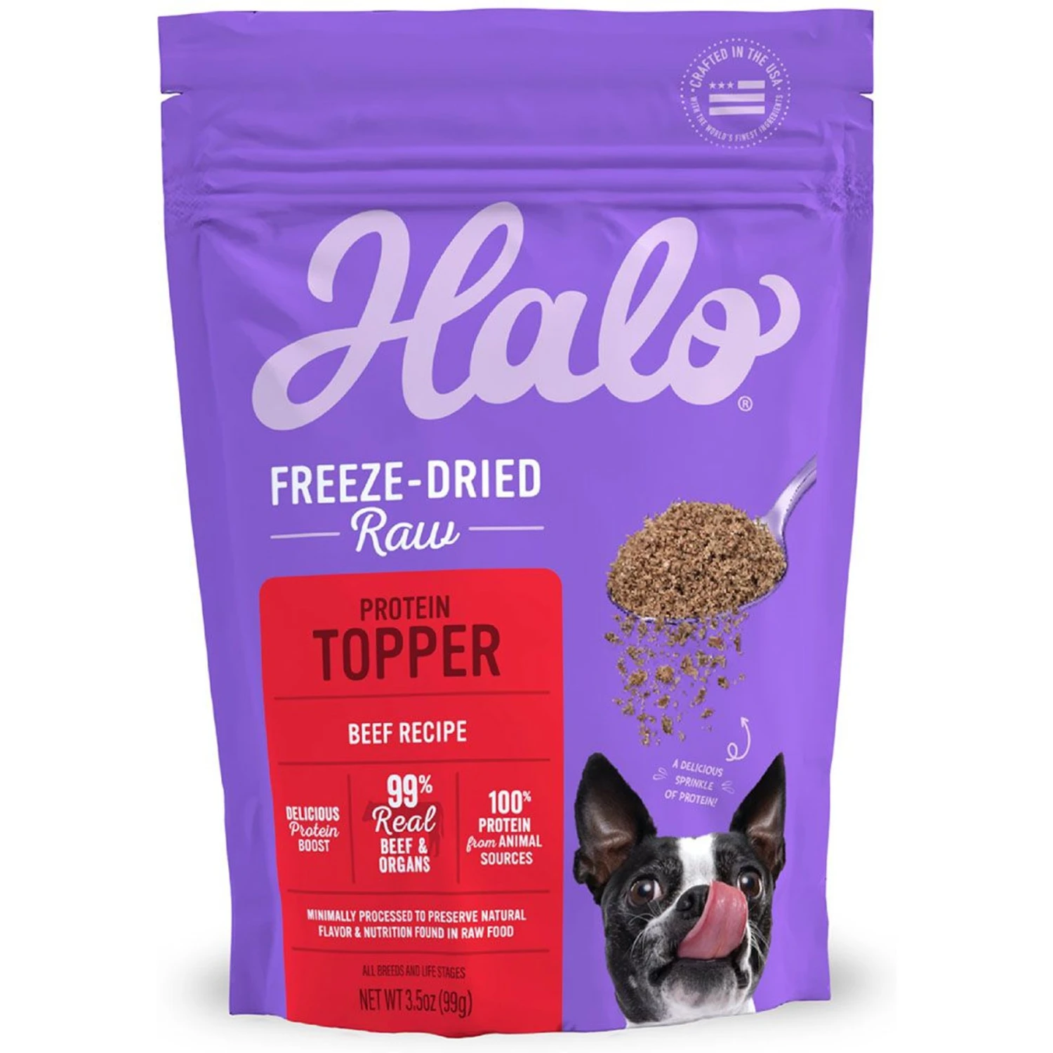 Halo Beef Protein Recipe Freeze-Dried Raw Dog Food Topper 3 Halo Beef Protein Recipe Freeze-Dried Raw Dog Food Topper
