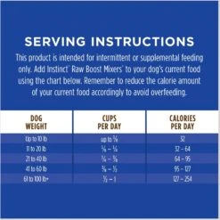 Instinct Boost Mixers Multivitamin Grain-Free Freeze-Dried Raw Adult 7+ Dog Food Topper -Snuggle Paws 755670 PT8. AC SS1800 V1690814100