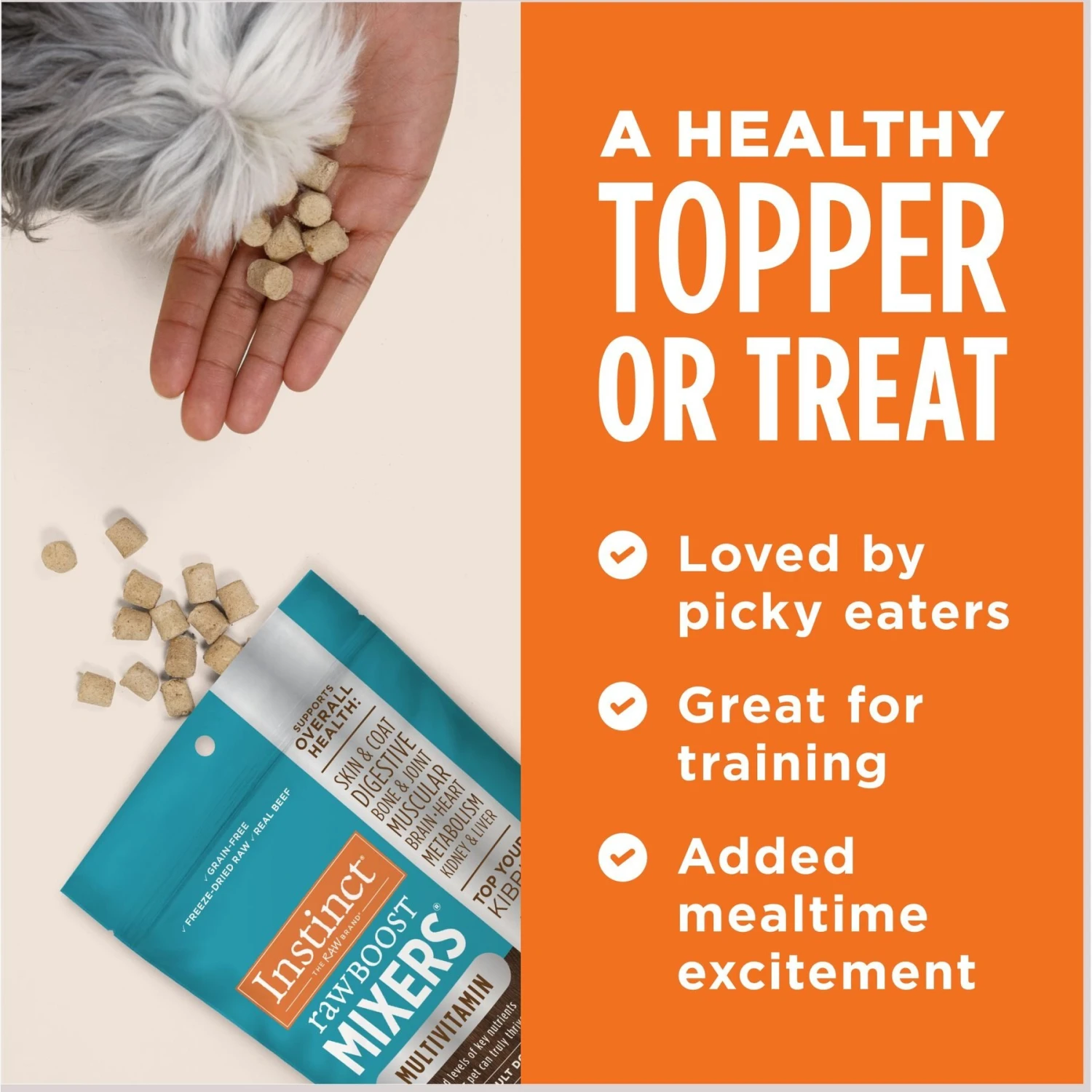 Instinct Boost Mixers Multivitamin Grain-Free Freeze-Dried Raw Adult Dog Food Topper 9 Instinct Boost Mixers Multivitamin Grain-Free Freeze-Dried Raw Adult Dog Food Topper - Image 7