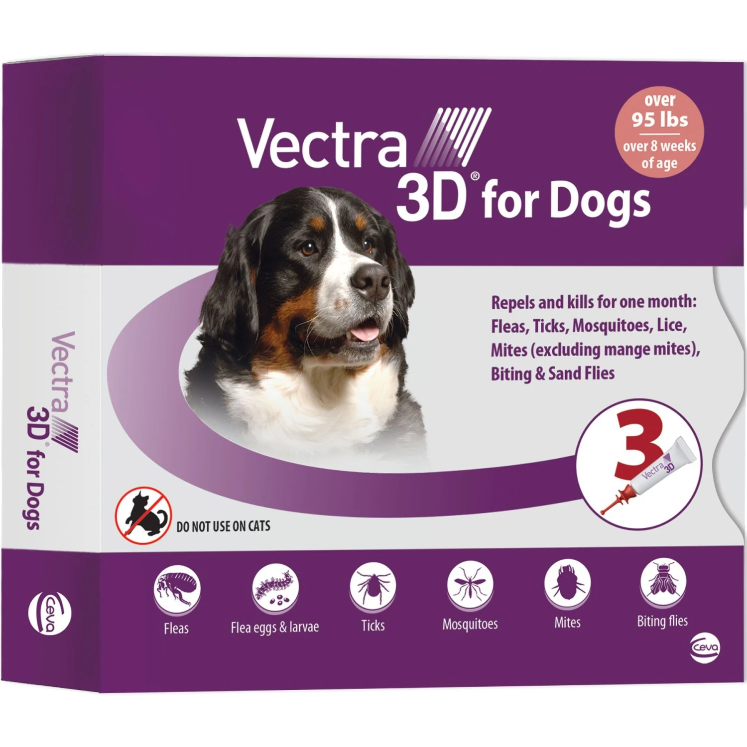 Vectra 3D Flea & Tick Control For Dogs Over 95lbs 3 Vectra 3D Flea & Tick Control For Dogs Over 95lbs