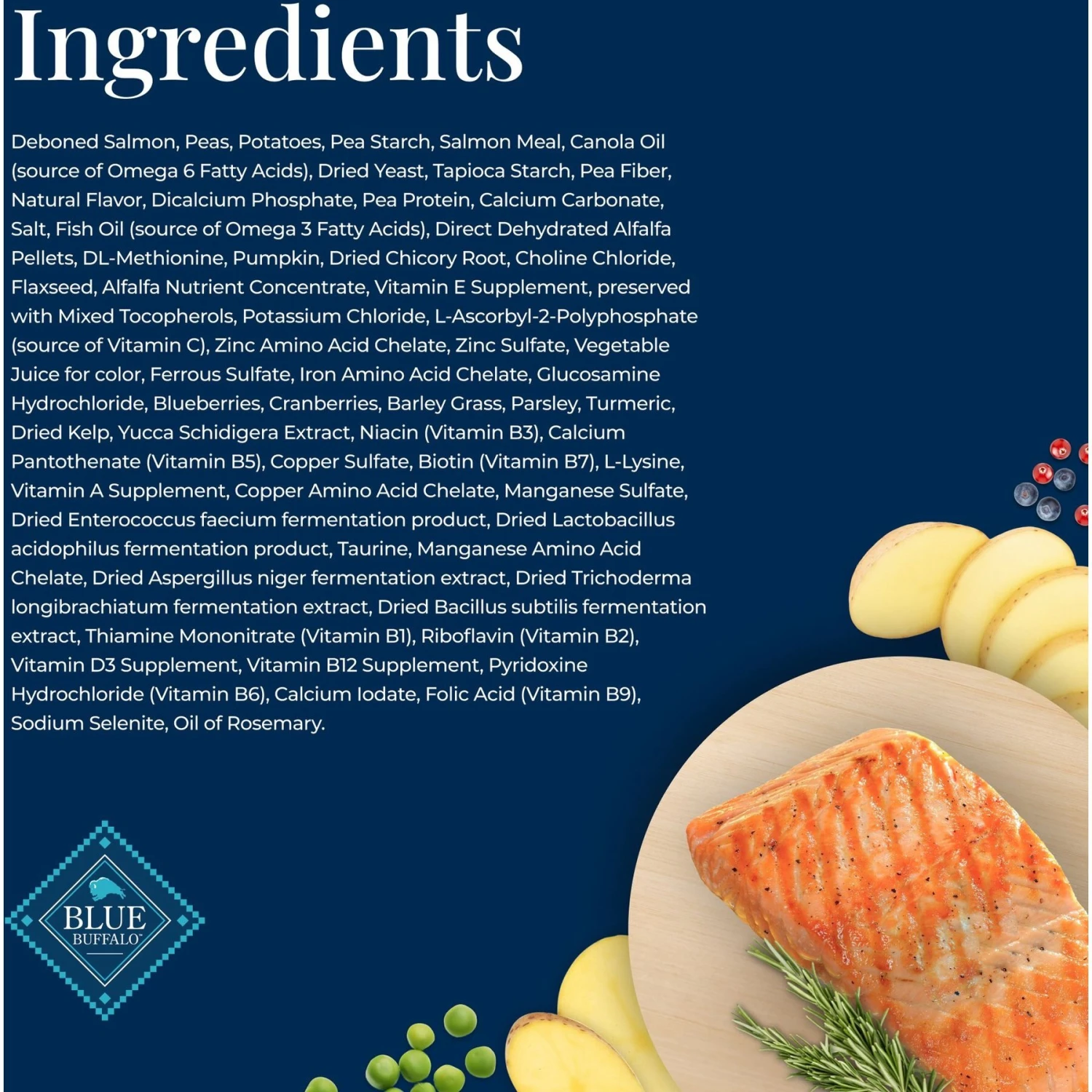 Blue Buffalo Basics Skin & Stomach Care Grain-Free Formula Salmon & Potato Recipe Adult Dry Dog Food 7 Blue Buffalo Basics Skin & Stomach Care Grain-Free Formula Salmon & Potato Recipe Adult Dry Dog Food - Image 5