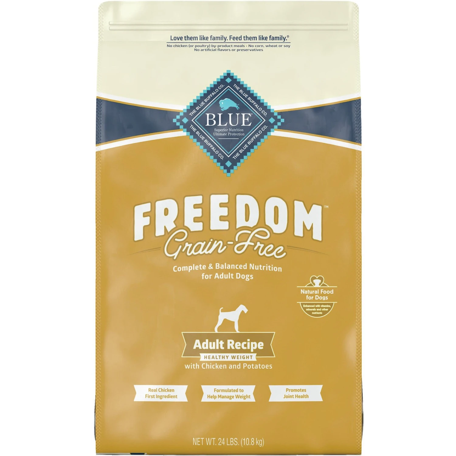 Blue Buffalo Freedom Adult Healthy Weight Chicken Recipe Grain-Free Dry Dog Food 3 Blue Buffalo Freedom Adult Healthy Weight Chicken Recipe Grain-Free Dry Dog Food