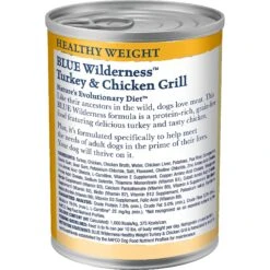 Blue Buffalo Wilderness Healthy Weight Turkey & Chicken Grill Grain-Free Adult Canned Dog Food -Snuggle Paws 75743 PT2. AC SS1800 V1646787387