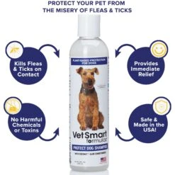 VetSmart Formulas Protect Dog Shampoo, 8-oz Bottle, 3 Count -Snuggle Paws 757886 PT3. AC SS1800 V1674168232