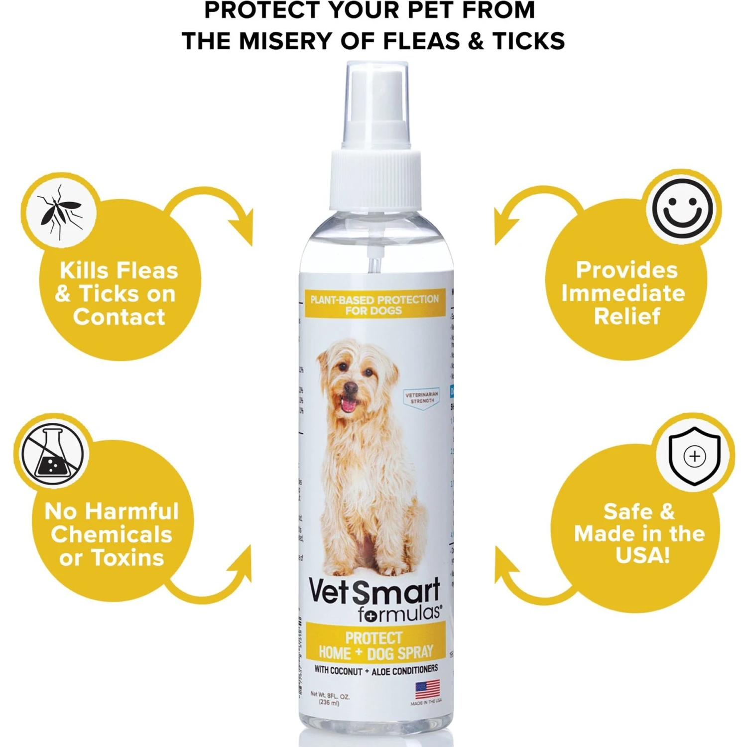 VetSmart Formulas Protect Home & Dog Spray, 8-oz Bottle, 6 Count 4 VetSmart Formulas Protect Home & Dog Spray, 8-oz Bottle, 6 Count - Image 2