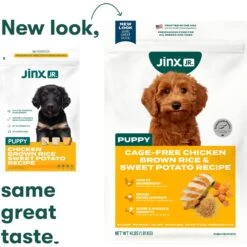 Jinx Jr Whole Grain Chicken Recipe Natural Dry Puppy Food, 4-lb Bag 10 Jinx Jr Whole Grain Chicken Recipe Natural Dry Puppy Food, 4-lb Bag -Snuggle Paws 765598 PT1. AC SS1800 V1675201410