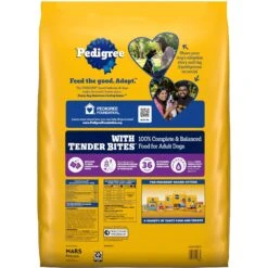 Pedigree Tender Bites Complete Nutrition Chicken & Steak Flavor Dry Dog Food, 30-lb Bag -Snuggle Paws 765998 PT1. AC SS1800 V1675091019