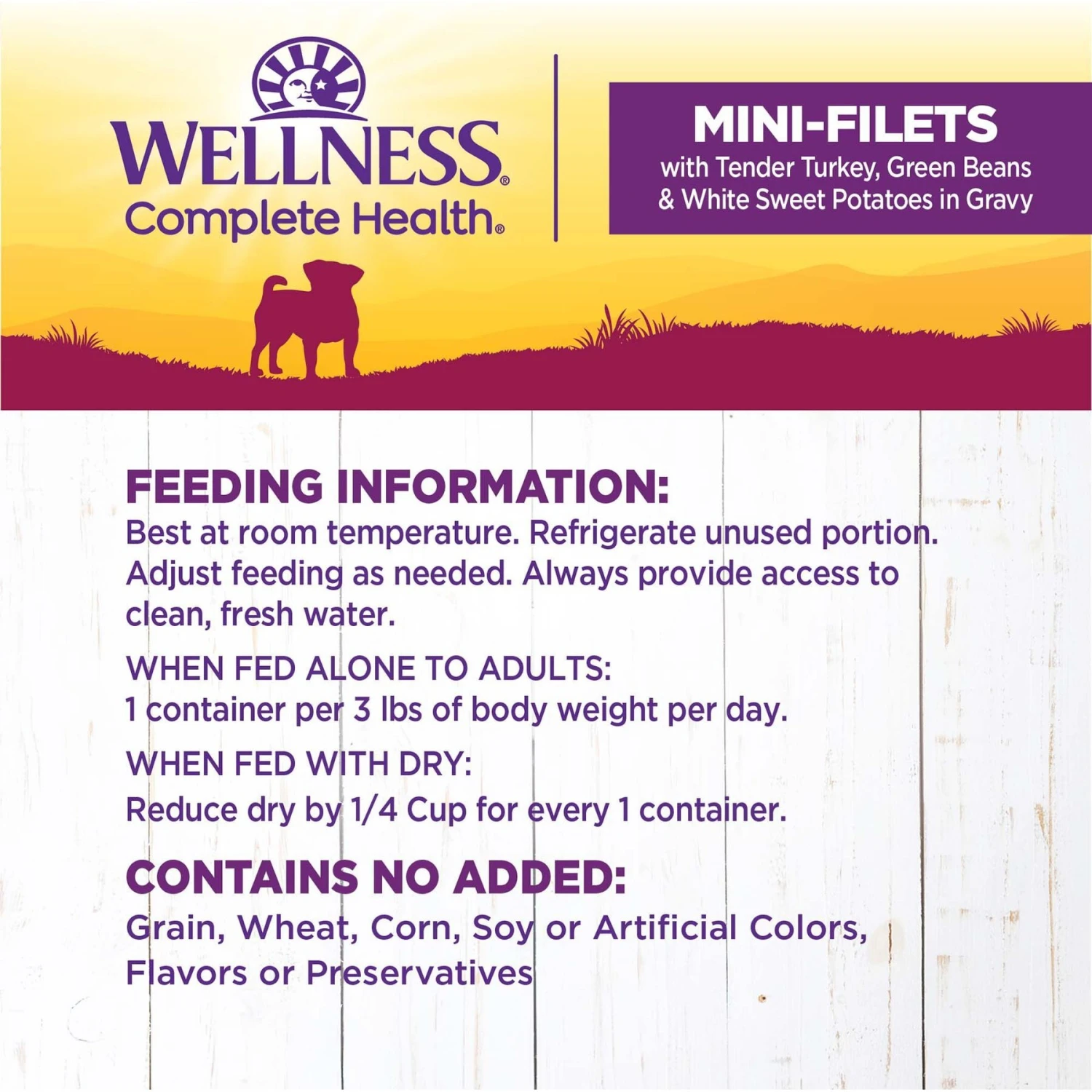 Wellness Petite Entrees Mini-Filets With Tender Turkey, Green Beans & White Sweet Potatoes In Gravy Grain-Free Wet Dog Food, 3-oz Tray, Case Of 24 9 Wellness Petite Entrees Mini-Filets With Tender Turkey, Green Beans & White Sweet Potatoes In Gravy Grain-Free Wet Dog Food, 3-oz Tray, Case Of 24 - Image 7