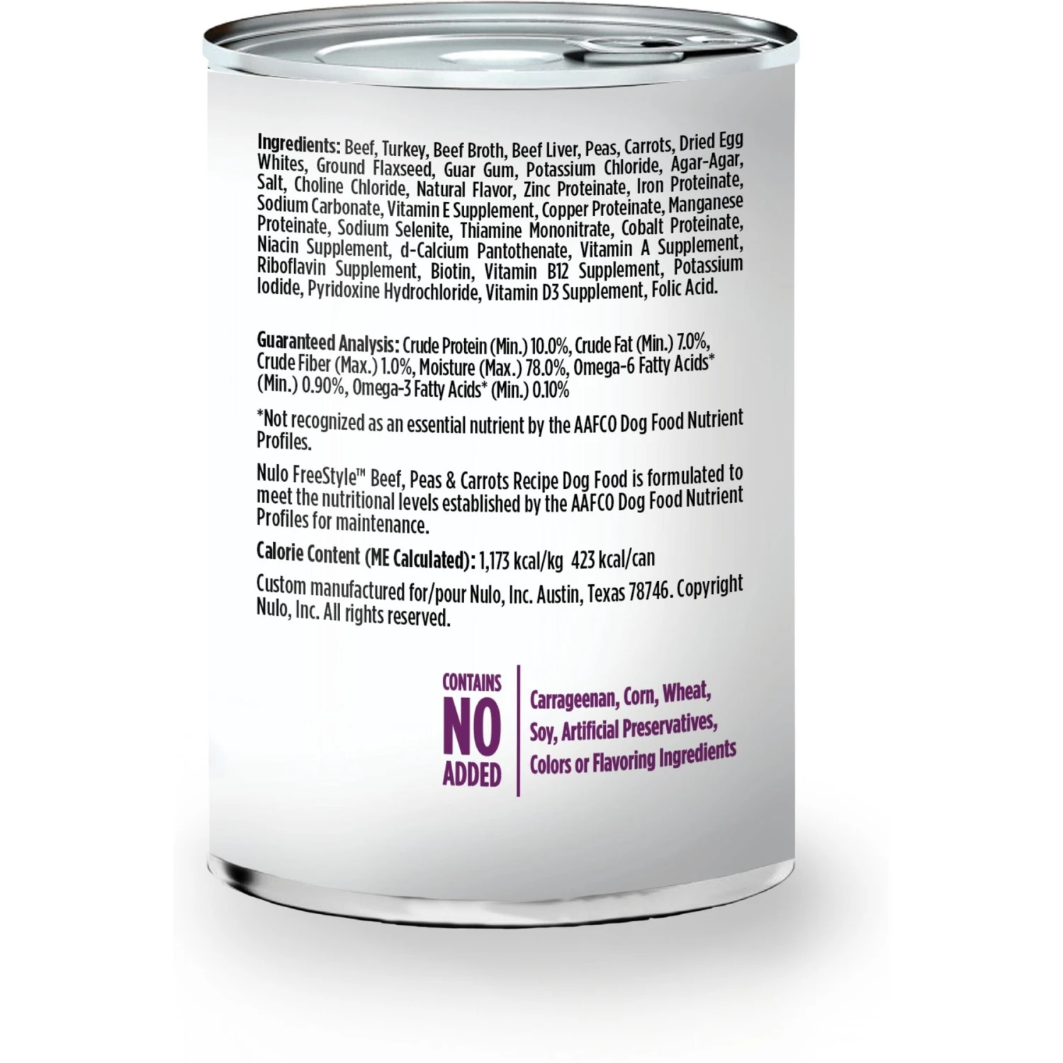 Nulo Freestyle Beef, Peas & Carrot Recipe Grain-Free Canned Dog Food 4 Nulo Freestyle Beef, Peas & Carrot Recipe Grain-Free Canned Dog Food - Image 2