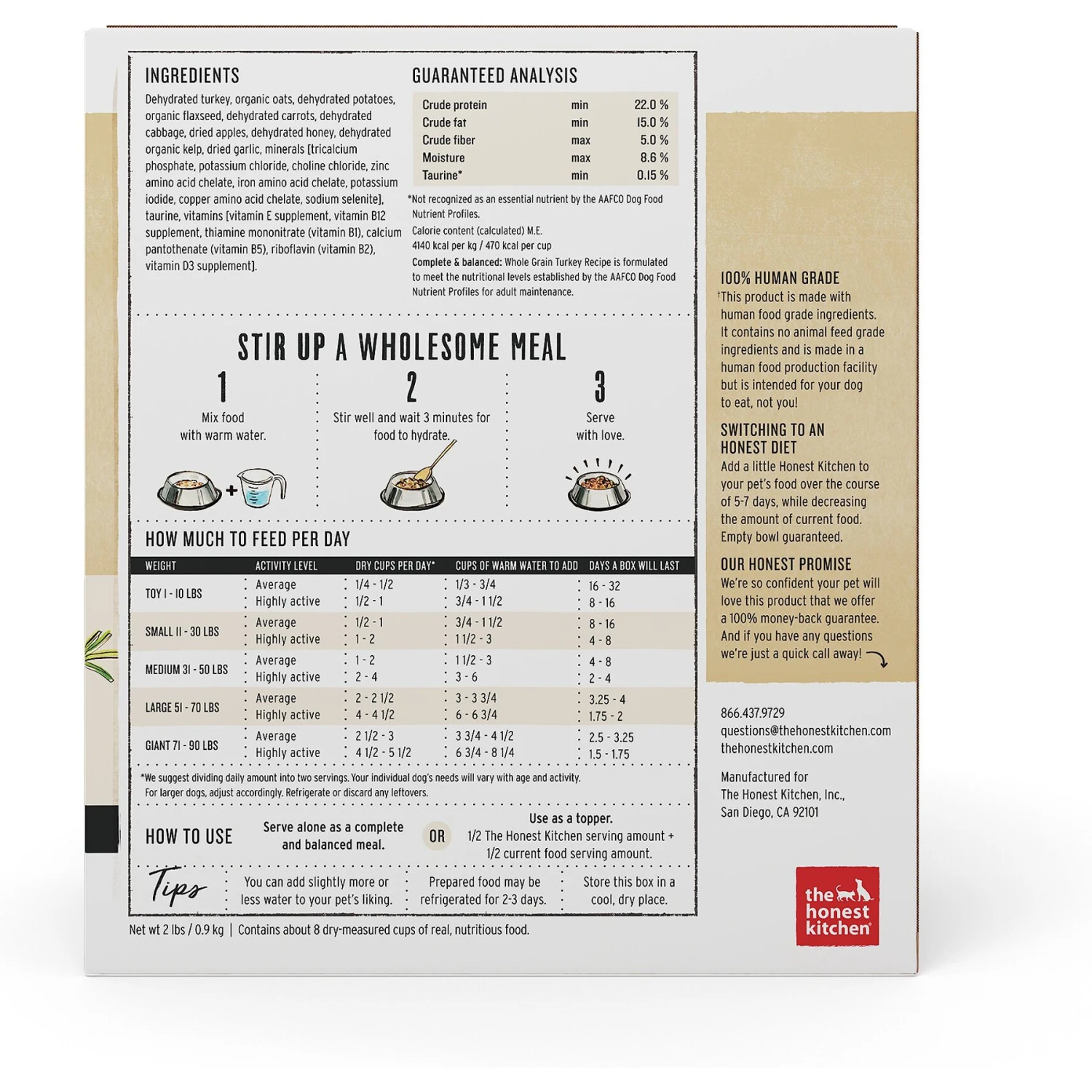 The Honest Kitchen Whole Grain Turkey Recipe Dehydrated Dog Food 4 The Honest Kitchen Whole Grain Turkey Recipe Dehydrated Dog Food - Image 2