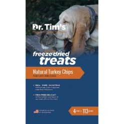 Dr. Tim's Natural Turkey Chips Genuine Freeze-Dried Dog & Cat Treats -Snuggle Paws 77193 PT4. AC SS1800 V1522089633