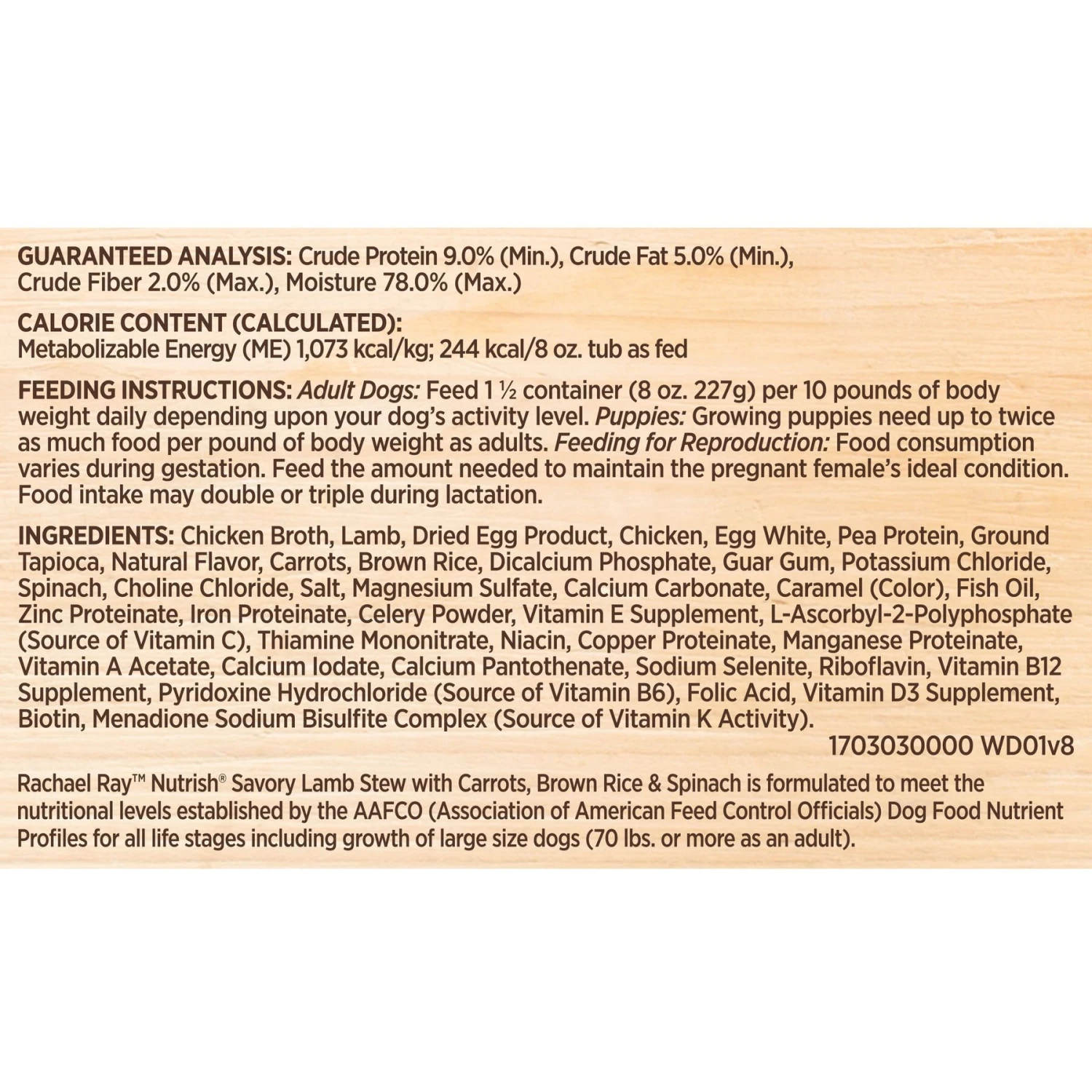 Rachael Ray Nutrish Natural Savory Lamb Stew Natural Wet Dog Food & Rachael Ray Nutrish Natural Chicken Paw Pie Natural Wet Dog Food 6 Rachael Ray Nutrish Natural Savory Lamb Stew Natural Wet Dog Food & Rachael Ray Nutrish Natural Chicken Paw Pie Natural Wet Dog Food - Image 4