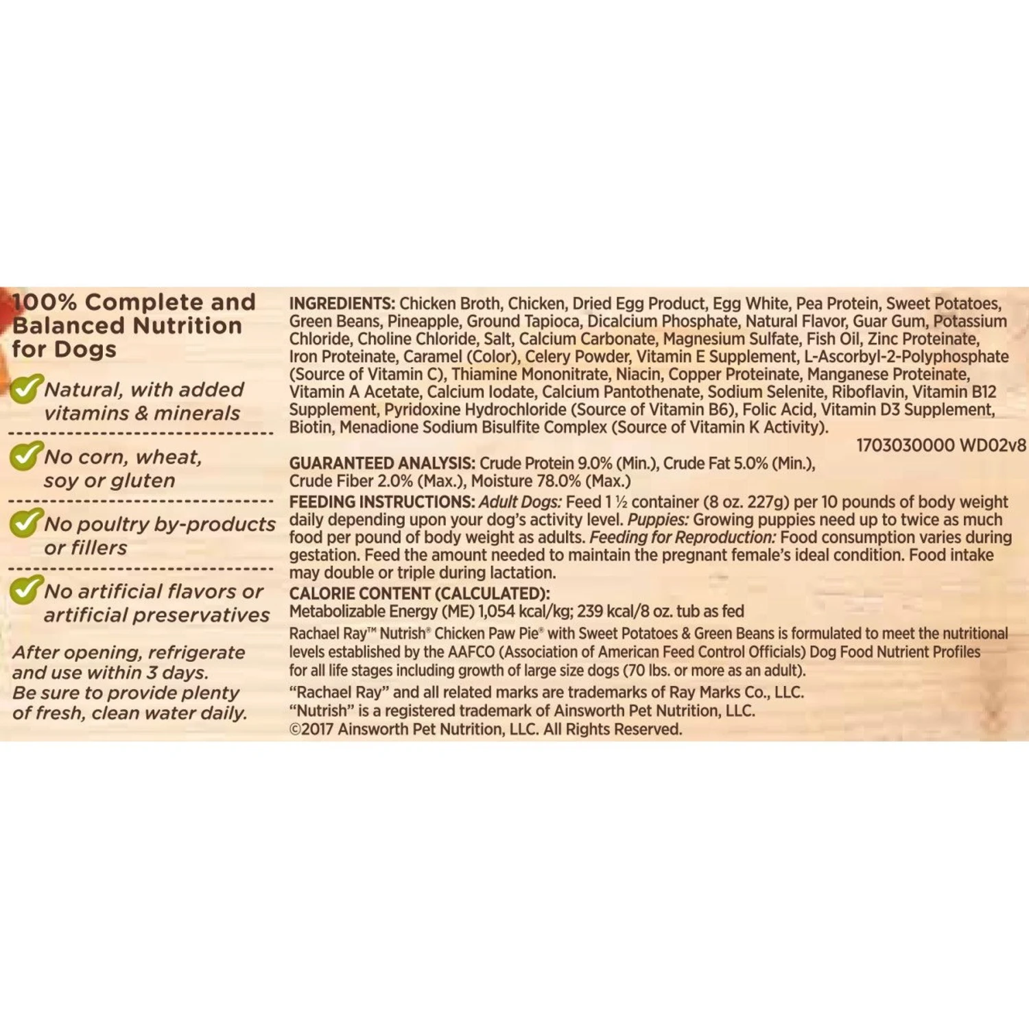 Rachael Ray Nutrish Natural Savory Lamb Stew Natural Wet Dog Food & Rachael Ray Nutrish Natural Chicken Paw Pie Natural Wet Dog Food 9 Rachael Ray Nutrish Natural Savory Lamb Stew Natural Wet Dog Food & Rachael Ray Nutrish Natural Chicken Paw Pie Natural Wet Dog Food - Image 7