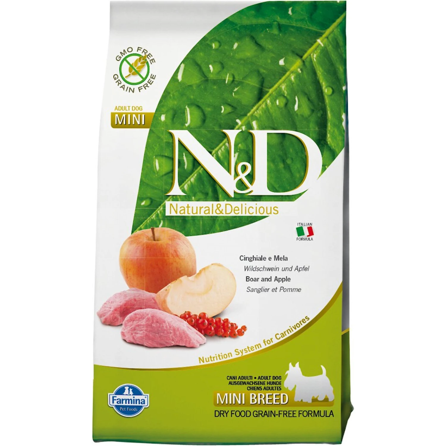 Farmina Natural & Delicious Wild Boar Grain-Free Mini Breed Formula Dry Dog Food 3 Farmina Natural & Delicious Wild Boar Grain-Free Mini Breed Formula Dry Dog Food