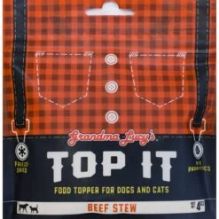 Grandma Lucy's Top It Beef Stew Grain-Free Dry Dog & Cat Food Topping, 4-oz Bag