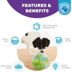 Outward Hound A-Maze Ball Puzzle & Treat Maze Interactive Dog Toy, Green -Snuggle Paws 786510 PT1. AC SS1800 V1694439616