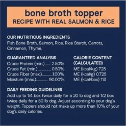 CANIDAE PURE Real Salmon & Rice Bone Broth Wet Dog Food Topper, 5.5-oz Box, Case Of 6 -Snuggle Paws 787158 PT5. AC SS1800 V1678722461