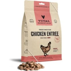 Vital Essentials Chicken Nibs Entree, Freeze-Dried Raw Dog Food 14-oz Bag