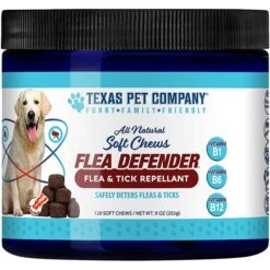 Texas Pet Company Flea Defender Soft Chews Dog Supplement, 120 Count