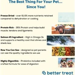 A Better Treat Raw Salmon Dog Freeze-Dried Food -Snuggle Paws 793886 PT2. AC SS1800 V1677693645