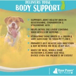 Raw Paws Grass-Fed Beef Bone Broth Powder Dog & Cat Food Topper, 6-oz Jar -Snuggle Paws 794654 PT5. AC SS1800 V1677784579