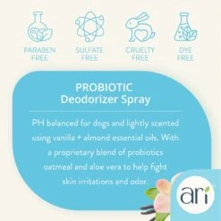 Health Extension ARI Probiotic Vanilla & Almond Dog Deodorizer Spray, 8-oz Bottle -Snuggle Paws 795990 PT7. AC SS1800 V1695235121