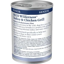 Blue Buffalo Wilderness Senior High Protein Natural Chicken & Wholesome Grains Dry Dog Food & Blue Buffalo Wilderness Turkey & Chicken Grill Grain-Free Senior Canned Dog Food 17 Blue Buffalo Wilderness Senior High Protein Natural Chicken & Wholesome Grains Dry Dog Food & Blue Buffalo Wilderness Turkey & Chicken Grill Grain-Free Senior Canned Dog Food -Snuggle Paws 796166 PT6. AC SS1800 V1678140661