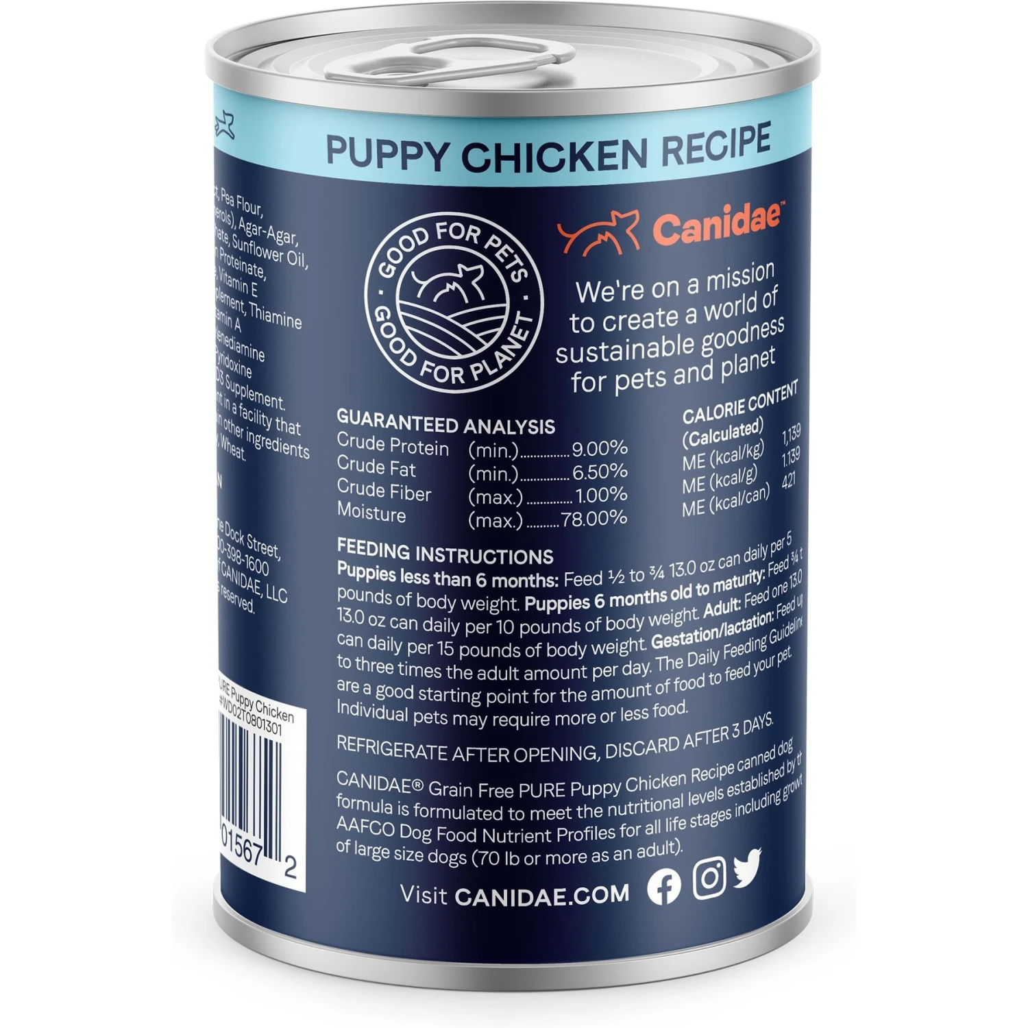 CANIDAE PURE Puppy Grain-Free Limited Ingredient Chicken Recipe Canned Dog Food 6 CANIDAE PURE Puppy Grain-Free Limited Ingredient Chicken Recipe Canned Dog Food - Image 4