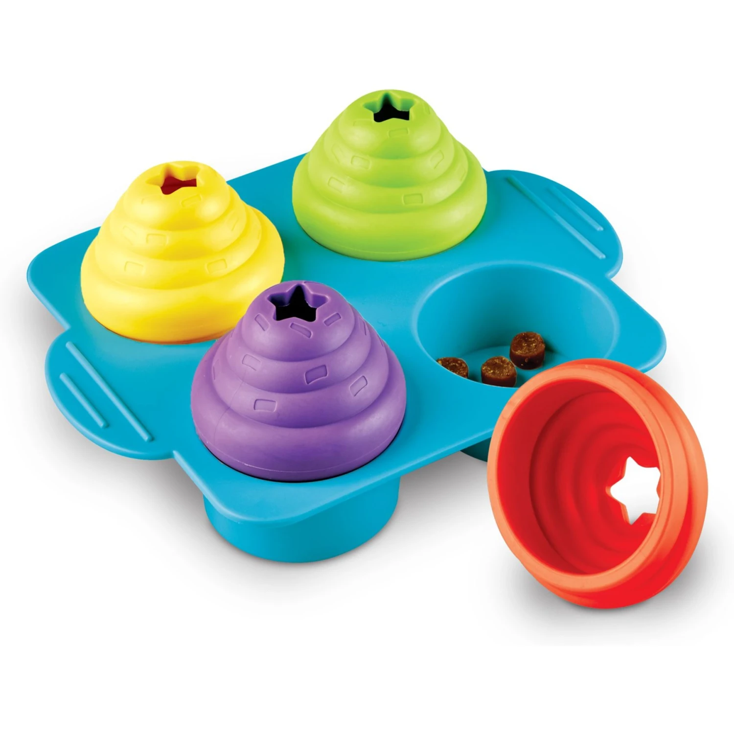 Brightkins Cupcake Party! Puzzle Treat Dog Toy 3 Brightkins Cupcake Party! Puzzle Treat Dog Toy