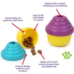 Brightkins Small Cupcake Treat Dispenser Dog Toy -Snuggle Paws 805438 PT2. AC SS1800 V1678999227