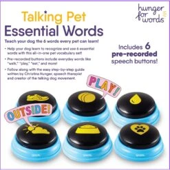 Hunger For Words Talking Pet Essential Words Dog Toy -Snuggle Paws 805550 PT4. AC SS1800 V1682450371