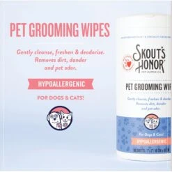 Skout's Honor Dog, Cat & Small Pet Grooming Wipes, 80 Count -Snuggle Paws 808134 PT3. AC SS1800 V1680290055