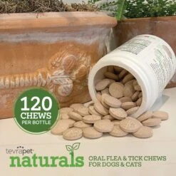 TevraPet Naturals Oral Flea & Tick Chew Supplement For Dogs & Cats, 120 Count -Snuggle Paws 812606 PT2. AC SS1800 V1683896950