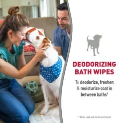 Nature's Miracle Deodorizing Bath Sunkissed Breeze Scent Dog Wipes, 2-Pack, 50 Count -Snuggle Paws 812790 PT2. AC SS1800 V1682970539
