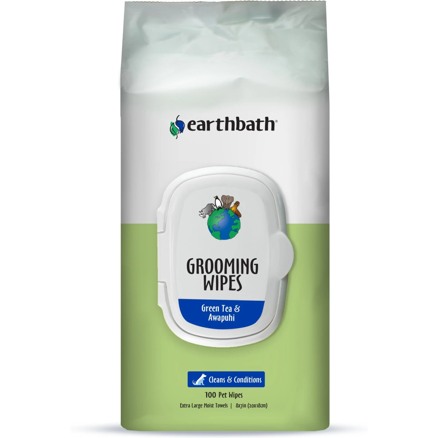 Earthbath Green Tea & Awapuhi Cat & Dog Grooming Wipes, 100 Count 3 Earthbath Green Tea & Awapuhi Cat & Dog Grooming Wipes, 100 Count