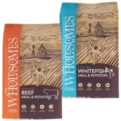 Wholesomes Grain-Free Beef Meal & Potatoes Formula Dry Dog Food, 35-lb Bag & Wholesomes Grain-Free Whitefish Meal & Potatoes Formula Dry Dog Food, 35-lb Bag