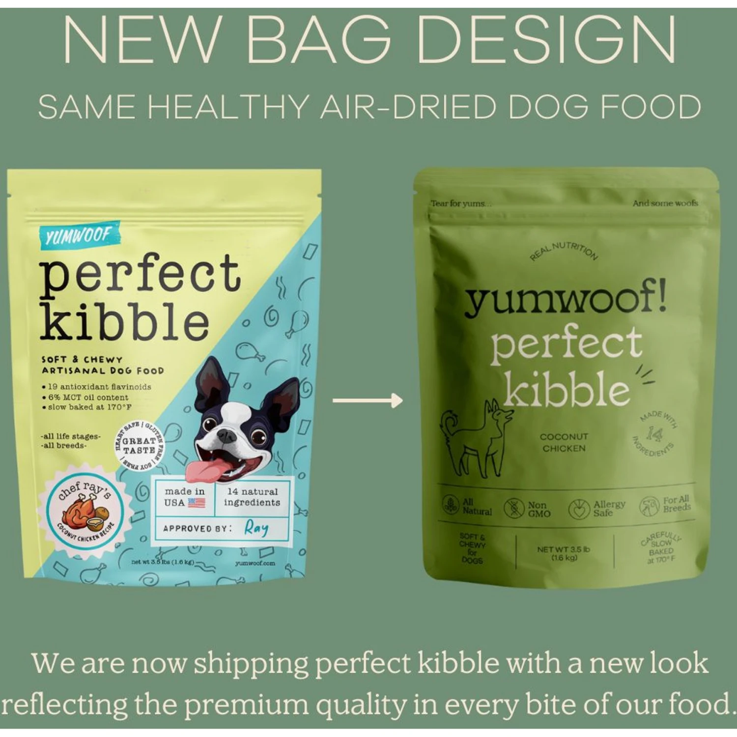 Yumwoof Natural Pet Food Perfect Kibble Gut Health Coconut Chicken Dehydrated Dog Food, 14-oz Bag 4 Yumwoof Natural Pet Food Perfect Kibble Gut Health Coconut Chicken Dehydrated Dog Food, 14-oz Bag - Image 2