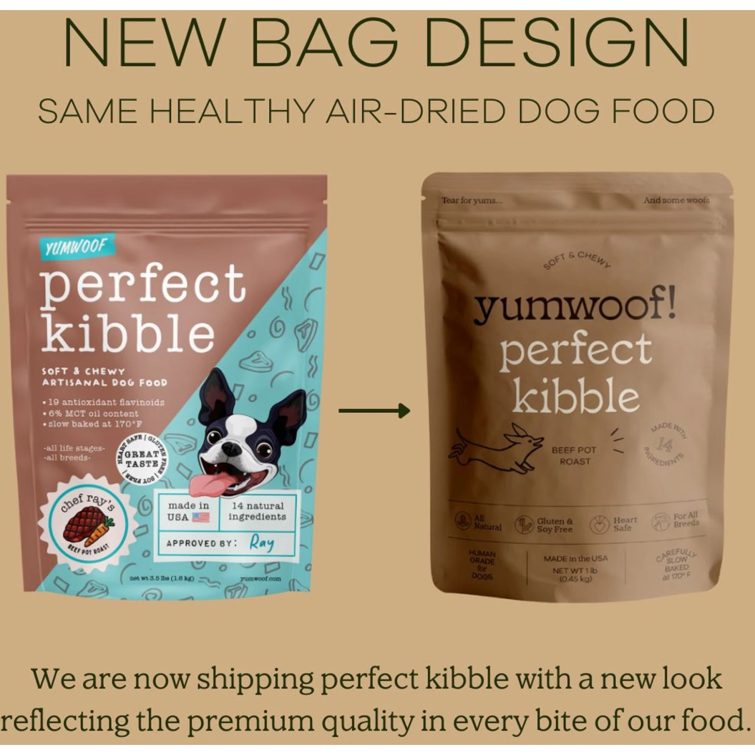Yumwoof Natural Pet Food Perfect Kibble Gut Health Beef Pot Roast Dehydrated Dog Food, 14-oz Bag 4 Yumwoof Natural Pet Food Perfect Kibble Gut Health Beef Pot Roast Dehydrated Dog Food, 14-oz Bag - Image 2