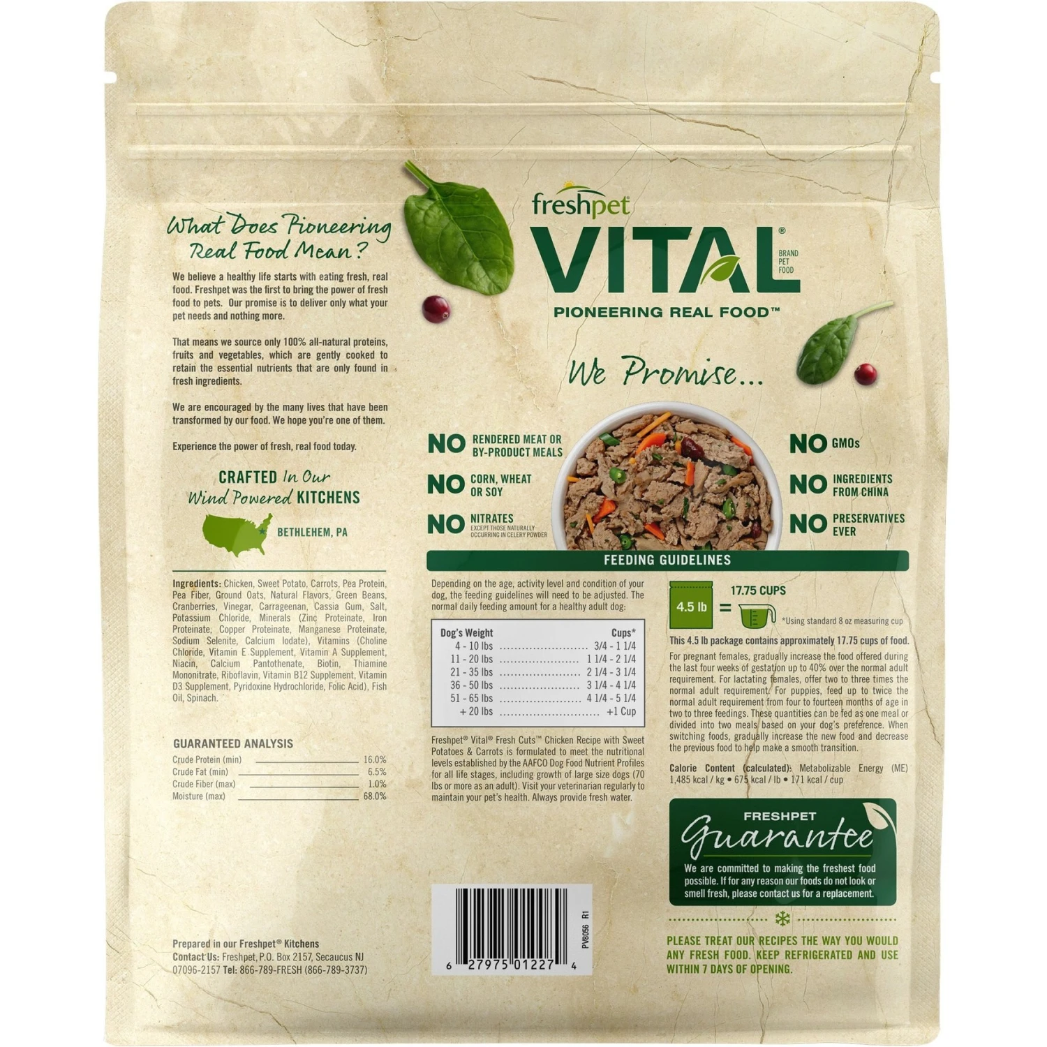 Freshpet Vital Fresh Cuts Chicken Recipe Fresh Dog Food 4 Freshpet Vital Fresh Cuts Chicken Recipe Fresh Dog Food - Image 2