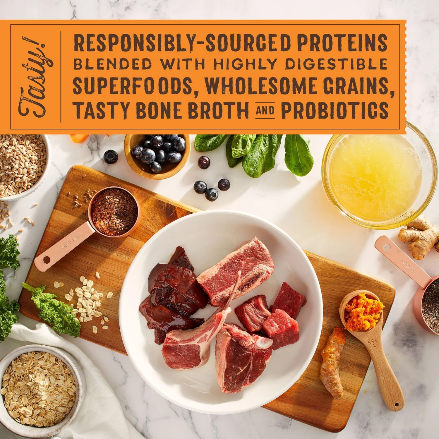 Stella & Chewy's SuperBlends Raw Coated Wholesome Grains Grass-Fed Beef, Beef Liver & Lamb Recipe With Superfoods Dry Dog Food 5 Stella & Chewy's SuperBlends Raw Coated Wholesome Grains Grass-Fed Beef, Beef Liver & Lamb Recipe With Superfoods Dry Dog Food - Image 3