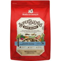 Stella & Chewy's SuperBlends Raw Blend Wholesome Grains Wild-Caught Whitefish & Salmon Recipe With Superfoods Dry Dog Food