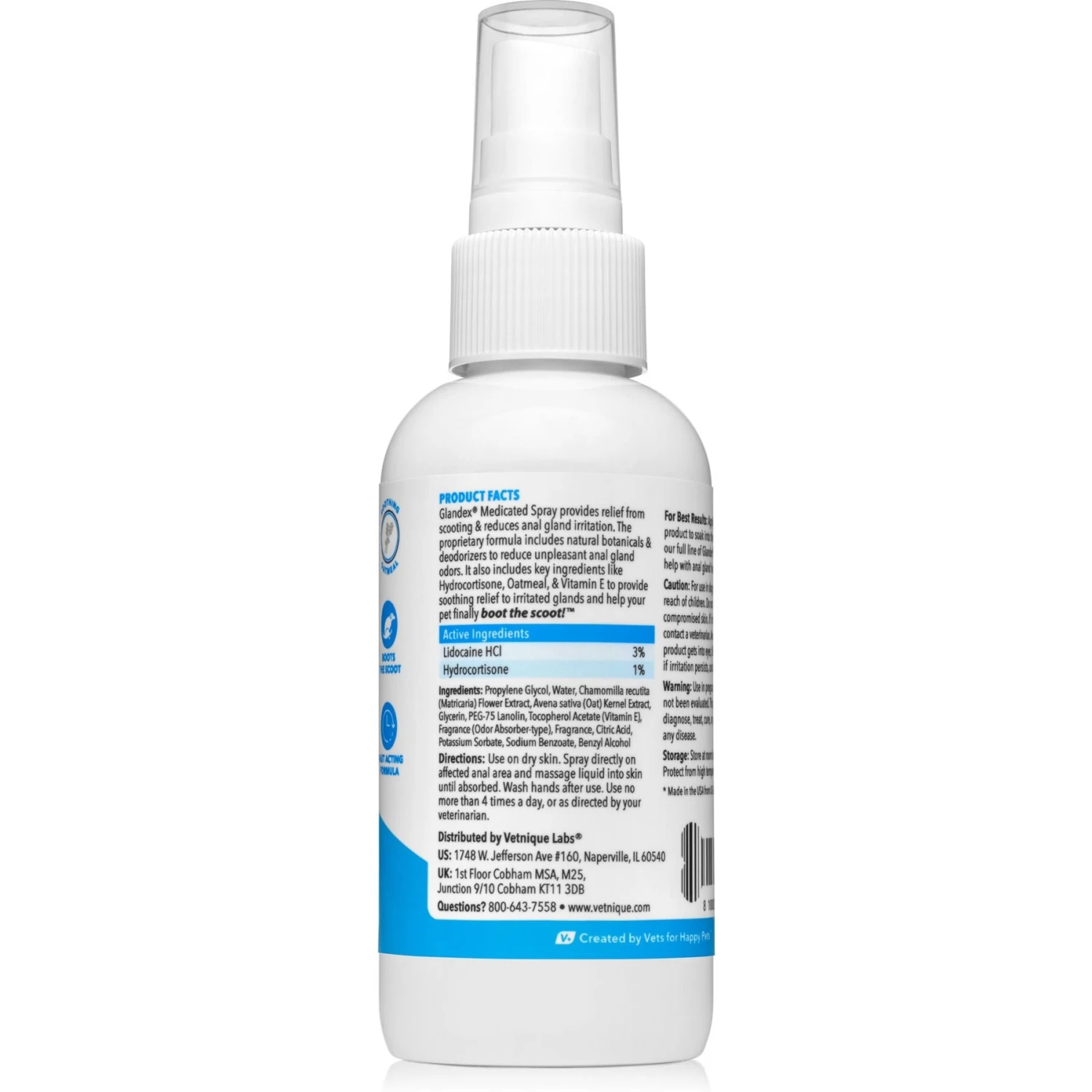 Vetnique Labs Glandex Wipes Rear End Anal Gland Cleansing & Deodorizing Hygienic Rear End Boot The Scoot Dog & Cat Wipes & Vetnique Labs Glandex Anal Gland Medicated Anti Itch Spray For Dogs & Cats, 4-oz Bottle 9 Vetnique Labs Glandex Wipes Rear End Anal Gland Cleansing & Deodorizing Hygienic Rear End Boot The Scoot Dog & Cat Wipes & Vetnique Labs Glandex Anal Gland Medicated Anti Itch Spray For Dogs & Cats, 4-oz Bottle - Image 7