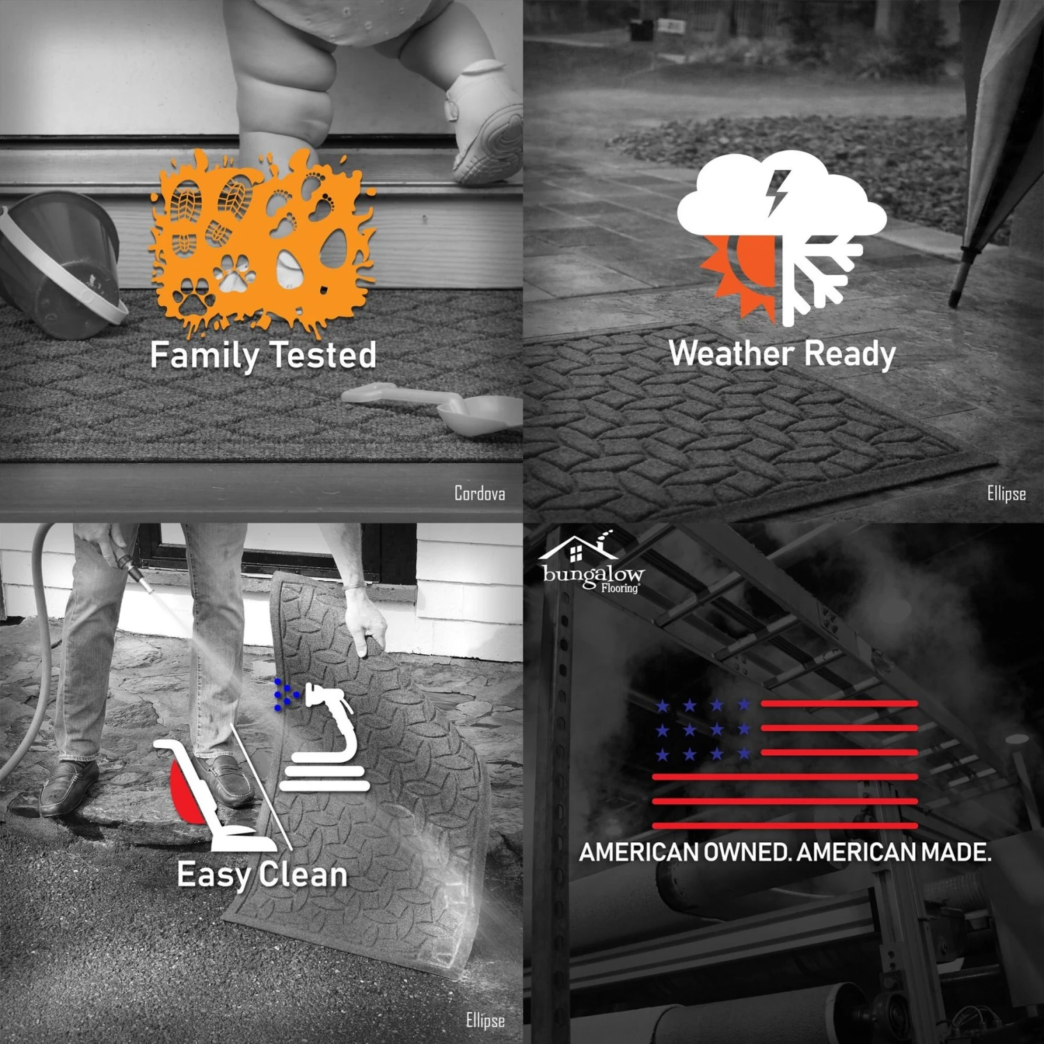 Bungalow Flooring Squares Indoor & Outdoor Runner Mat 6 Bungalow Flooring Squares Indoor & Outdoor Runner Mat - Image 4