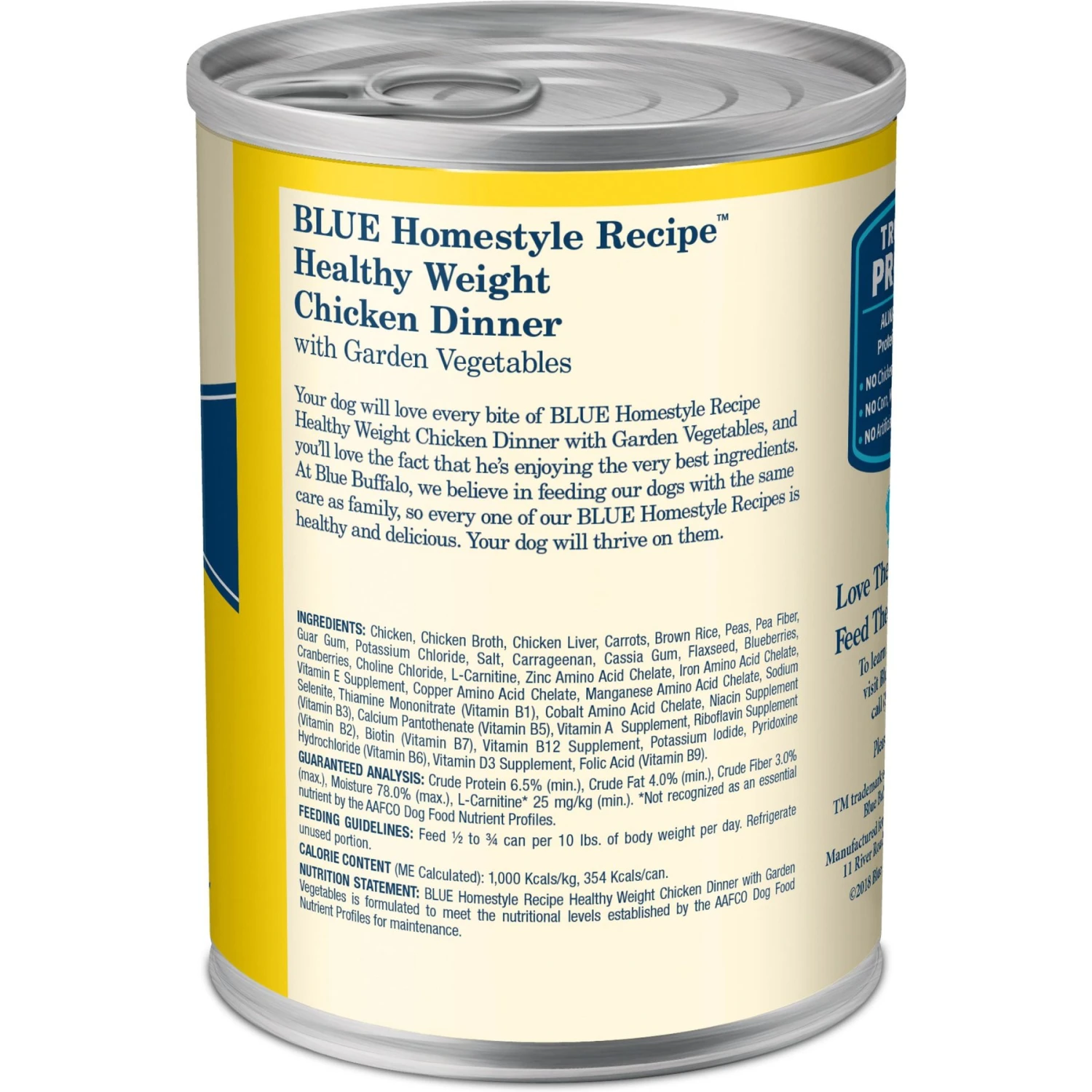 Blue Buffalo Homestyle Recipe Healthy Weight Chicken Dinner With Garden Vegetables & Brown Rice Canned Dog Food 4 Blue Buffalo Homestyle Recipe Healthy Weight Chicken Dinner With Garden Vegetables & Brown Rice Canned Dog Food - Image 2