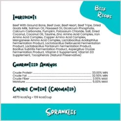 Sprankles Beef Recipe Freeze-Dried Raw Dog Food -Snuggle Paws 842854 PT8. AC SS1800 V1694718583