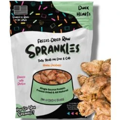 Sprankles Duck Hearts Grain-Free Freeze-Dried Cat & Dog Treat