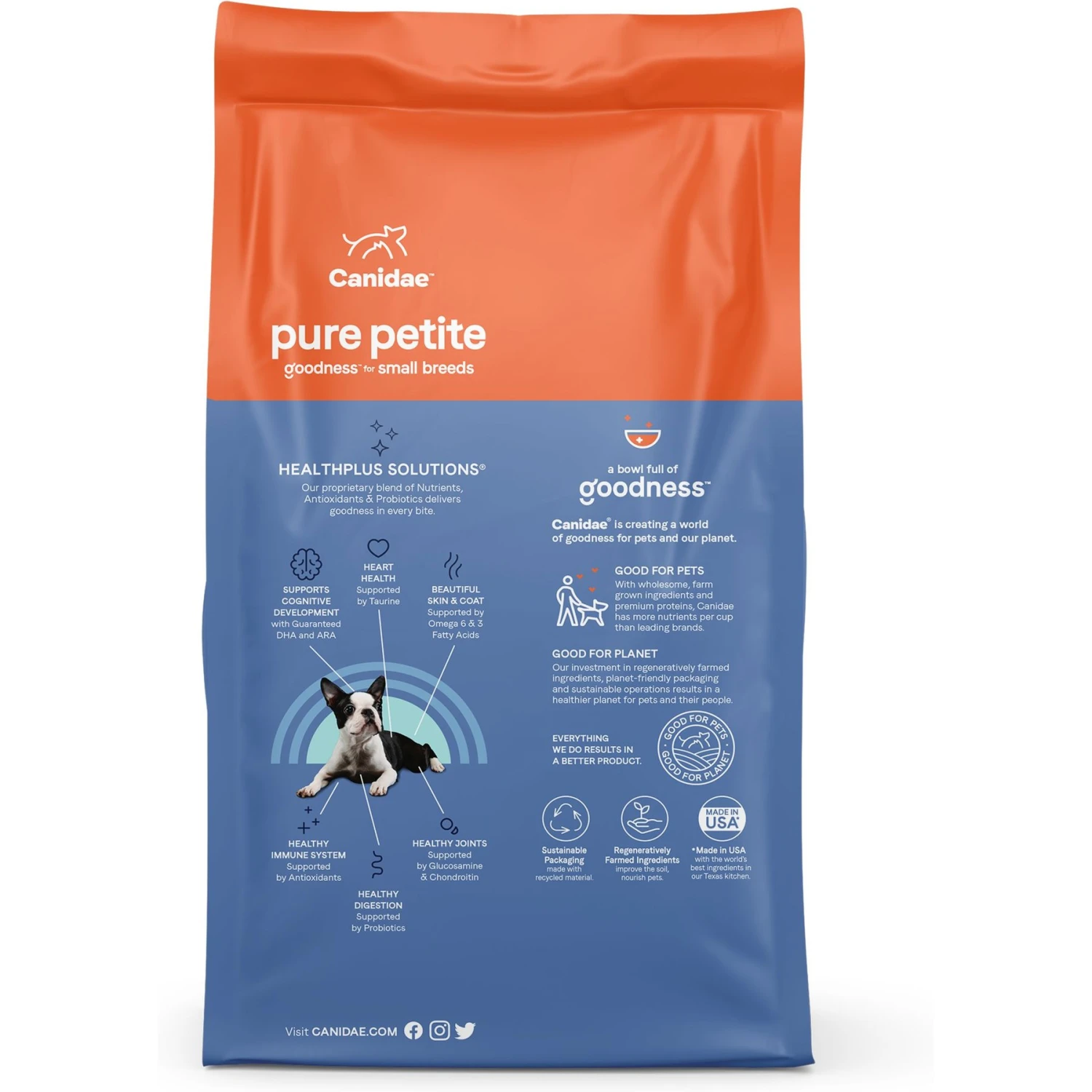 CANIDAE Pure Petite Premium Recipe Puppy Chicken & Wholesome Grains Dry Dog Food, 4-lb Bag 4 CANIDAE Pure Petite Premium Recipe Puppy Chicken & Wholesome Grains Dry Dog Food, 4-lb Bag - Image 2