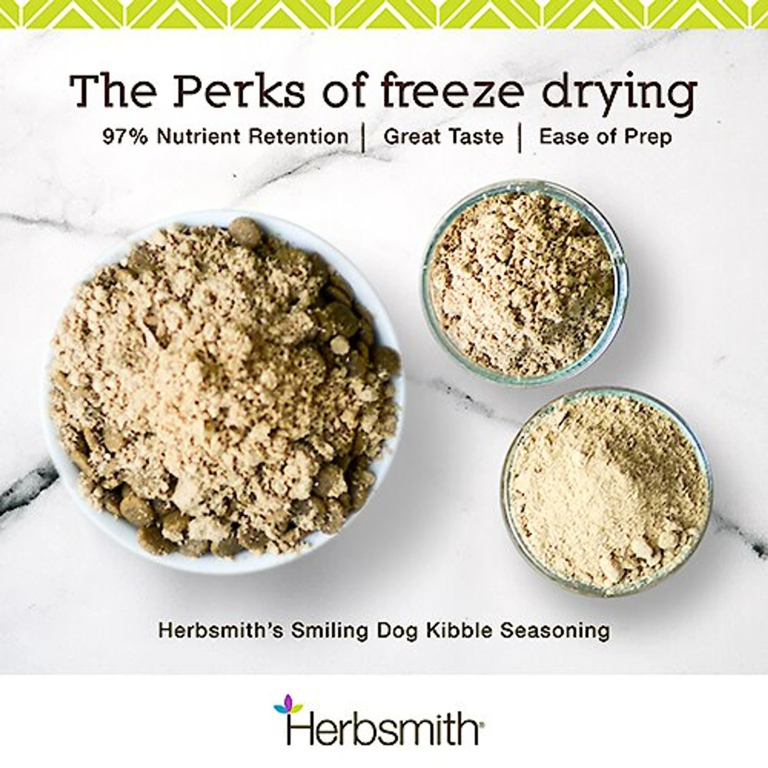 Herbsmith Smiling Dog Kibble Seasoning Freeze-Dried Chicken With Apples & Spinach Dog Food Topper 7 Herbsmith Smiling Dog Kibble Seasoning Freeze-Dried Chicken With Apples & Spinach Dog Food Topper - Image 5