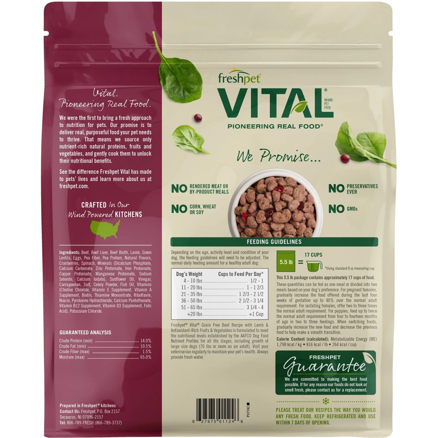 Freshpet Vital Beef & Lamb Grain-Free Fresh Dog Food & Freshpet Vital Fresh Cuts Chicken Recipe Fresh Dog Food 4 Freshpet Vital Beef & Lamb Grain-Free Fresh Dog Food & Freshpet Vital Fresh Cuts Chicken Recipe Fresh Dog Food - Image 2